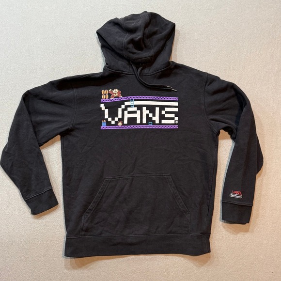 🕹️ Vans x Nintendo Donkey Kong 8-Bit Retro Gamer Collab 2016 Hoodie Men M - Picture 4 of 13